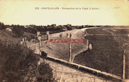 CPA CHATELAILLON PLAGE  - CHARENTE MARITIME - PERSPECTIVE DE LA PLAGE - Châtelaillon-Plage