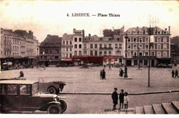 CPA LISIEUX - CALVADOS - PLACE THIERS - AUTOMOBILES - Lisieux