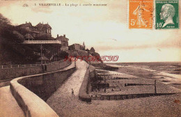 CPA VILLERVILLE - CALVADOS - LA PLAGE A MARAIS MONTANTE - Villerville