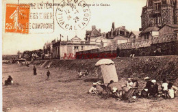 CPA VILLERS SUR MER - CALVADOS - LA PLAGE ET LE CASINO - Villers Sur Mer