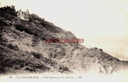 CPA VILLERS SUR MER - CALVADOS - VILLA ESPERANZA ET LES FALAISES - Villers Sur Mer