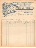 Facture.AM24322.Saint Etienne.1893.Mehier Frères.Serrurerie.Boulonnerie - 1800 – 1899
