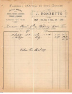 Facture.AM24272.Lyon.1899.J Ponzetto.Outil - 1800 – 1899