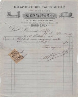 Facture.AM24253.Bordeaux.1882.CF Plazanet.Ebenisterie.Tapisserie.Literie - 1800 – 1899
