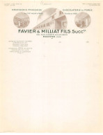 Facture.AM24029.Roanne.195?.Favier & Milliat.Chocolat - 1950 - ...