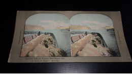 Photographie Sur Carton  . 2moi10430.1900 Environs.chutes Du Niagara.18 X 09 Cm. - Stereoscopic