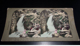 Photographie Sur Carton  . 2moi10419.1900 Environs.les Chutes De L Arc En Ciels.colorado.18 X 09 Cm. - Stereoscopic