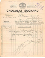 Facture.AM23998.Neuchatel.1910.Suchard.Chocolat.Cacao - 1900 – 1949