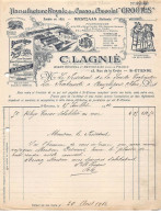 Facture.AM23995.Saint Etienne.1912.C Lagnié.Cacao.chocolat - 1900 – 1949