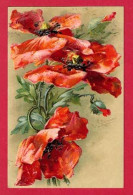 AF147 FLEURS COQUELICOTS SIGNE C.KLEIN SERIE 4047 CARTE GAUFREE - Klein, Catharina