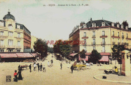 CPA DIJON - COTE D'OR - AVENUE DE LA GARE - ATTELAGES - Dijon