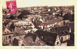 CPA VIERZON - CHER - PANORAMA VERS LA GARE - Vierzon