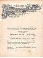 Facture.AM24572.Paris.19??.Sougland.Pas Bayard.Forges Et Fonderies - 1900 – 1949