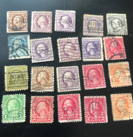 US 35+ Lot Used Old Stamps Perfin With Few Stamps Faults See Scan - Perfins