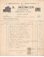 Facture.AM24194.Ambierle.1913.A Murcin.Menuiserie.Ebénisterie - 1900 – 1949
