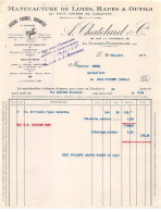 Facture.AM24166.Chambon Feugerolles.1927.A Chatelard.Limes Et Rapes.Scies.Mèches - 1900 – 1949