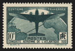 N°321, Traversée Atlantique-Sud, 10fr Vert-foncé, Neuf ** Sans Charnière - TB - Ongebruikt