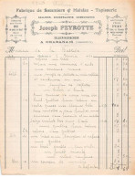 Facture.AM24465.Chabanais.1920.Joseph Peyrotte.Sommier.Matelas.Tapisserie.Sellerie.Bourrellerie.Carrosserie - 1900 – 1949