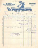 Facture.AM24157.Pontoise.1933.Fischer.La Pénétrante.Scies à Main.La Bucheronne.Reine Des Bois - 1900 – 1949