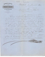 Facture.AM24413.Pontarlier.1870.Auguste Vuillet.Fromage.Gruyère - 1800 – 1899