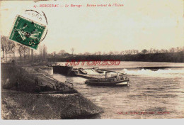 CPA BERGERAC - DORDOGNE - LE BARRAGE - BATEAU SORTANT DE L'ECLUSE - Bergerac