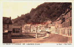 CPA AUBUSSON - CREUSE - LE QUAI - RUE VAVEIX - Aubusson