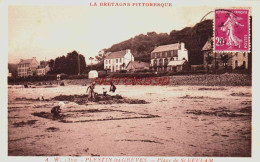 CPA PLESTIN LES GREVES - COTES D'ARMOR - PLAGE SAINT EFFLAM - Plestin-les-Greves