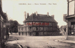 CPA VERNEUIL - EURE - PLACE THIERS - Verneuil-sur-Avre