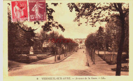 CPA VERNEUIL SUR AVRE - EURE - AVENUE DE LA GARE - Verneuil-sur-Avre