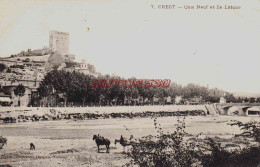 CPA CREST - DROME - QUAI NEUF ET ILE LATUNE - Crest