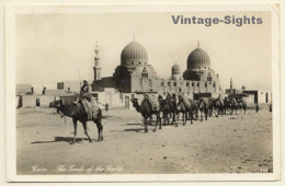 Lehnert & Landrock N°144: Cairo - Tombs Of The Califs / Camels (Vintage RPPC 1910s/1920s) - Andere & Zonder Classificatie