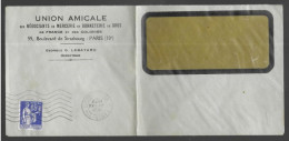 Paris 1937. Enveloppe à En-tête De L'union Amicale Des Négociants En Mercerie Et Bonneterie En Gros - 1921-1960: Moderne