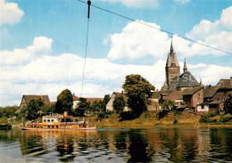 73673036 Luechtringen Oberweser Fahrgastschiff Kirche Luechtringen - Hoexter