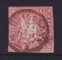 Württemberg 1857 Wappen 9 Kreuzer Mi.-Nr. 9a Gestempelt - Gebraucht