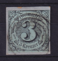 Thurn Und Taxis 3 Kreuzer 1858 Mi.-Nr. 12a  Gestempelt Auf Briefstück - Used