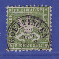 Württemberg 1862 Wappen 6 Kreuzer Mi.-Nr. 23a O GOEPPINGEN - Oblitérés