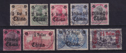Deutsche Post In China 1905  Mi.-Nr. 28-36 Gestempelt - Chine (bureaux)