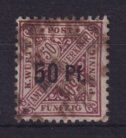 Württemberg 1919 Dienstmarke Wertzifferaufdruck 50 Pf Mi.-Nr. 255 O Gpr. INFLA - Usati