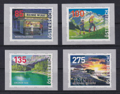 Österreich 2021 Dispenser-Marken 2. Ausgabe Heimat Satz 4 Werte Neue Motive ** - Unused Stamps