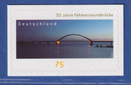 Bund 2013 Fehmarnsundbrücke 75 Cent SELBSTKLEBEND Mi-Nr. 3003 ** - Autres & Non Classés