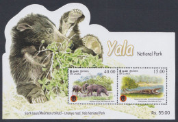 Sri Lanka 2013 MNH MS Yala National Park, Wild Boar, Sloth Bear, Crocodile, Wildlife, Wild Life, Animal, Miniature Sheet - Sri Lanka (Ceylon) (1948-...)