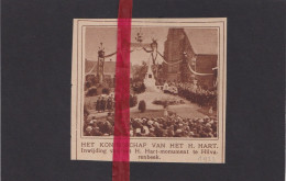 Hilvarenbeek - Wijding Monument H. Hart - Orig. Knipsel Coupure Tijdschrift Magazine - 1923 - Non Classés