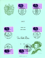 BE   1838   ---  Feuillet 1er Jour  --  Année Rubens --  6 Oblitérations Provinciales  --  Echophil Numéroté - Covers & Documents