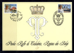 BE   2706 HK   ---  Anniversaire Paola, Reine Des Belges - Cartoline Commemorative - Emissioni Congiunte [HK]