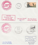 Norway Pro Mare Barents Sea Cruise 7 & 8 2 Covers 1986(GS191) - Barcos Polares Y Rompehielos