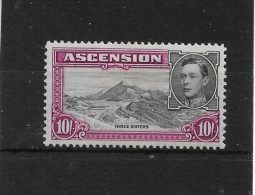 ASCENSION 1944 10s SG 47b PERF 13 MOUNTED MINT Cat £55 - Ascension