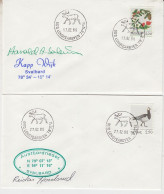 Norway Svalbard / Spitsbergen 2 Covers Signatures Ca Longyearbyen 1986 (GS192) - Stazioni Scientifiche E Stazioni Artici Alla Deriva