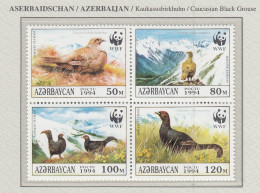 AZERBAIJAN 1994 WWF Birds Black Grouse Mi 161-164 MNH(**) Fauna 522 - Otros & Sin Clasificación