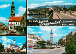 73672813 Deggendorf Donau Grabkirche Strassenpartie Pfarrkirche Maria Himmelfahr - Deggendorf