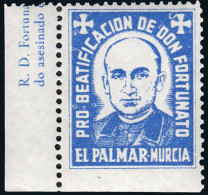 Murcia - Viñetas - 1950 "El Palmar - Pro Beatificación D. Fortunato" - Neufs